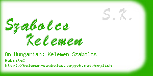 szabolcs kelemen business card
